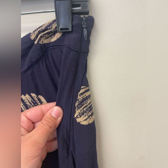 silence + noise extreme kick flare navy polka dot pant sz 4 - Picture 4 of 8